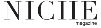 NICHE logo all black with magazine